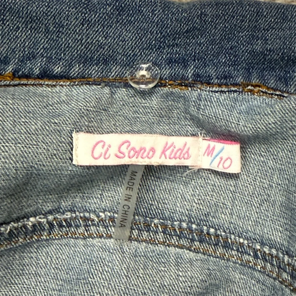 Ci Sono cropped jean jacket girls size 10 distressed denim girlhoodcore school